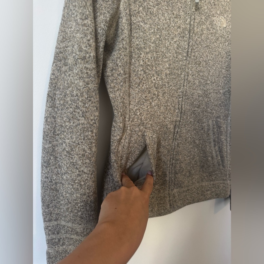The North Face Crescent Sunset Full-Zip Fleece Jacket in Oatmeal - Size S - Picture 5 of 14